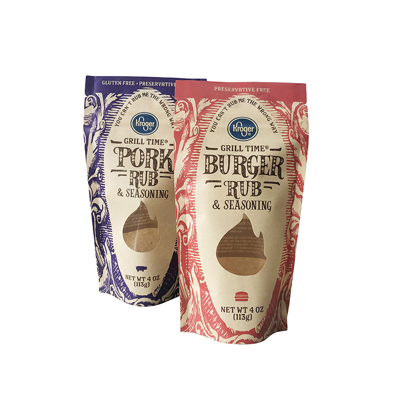 4oz Kraft Paper Pouch with Window and Zipper