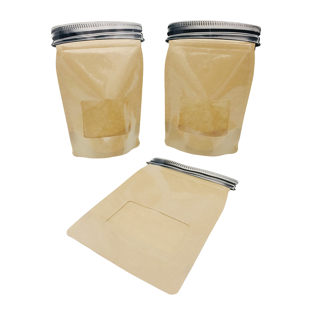 Custom Shaped Snack Package Bag with Window and Zipper