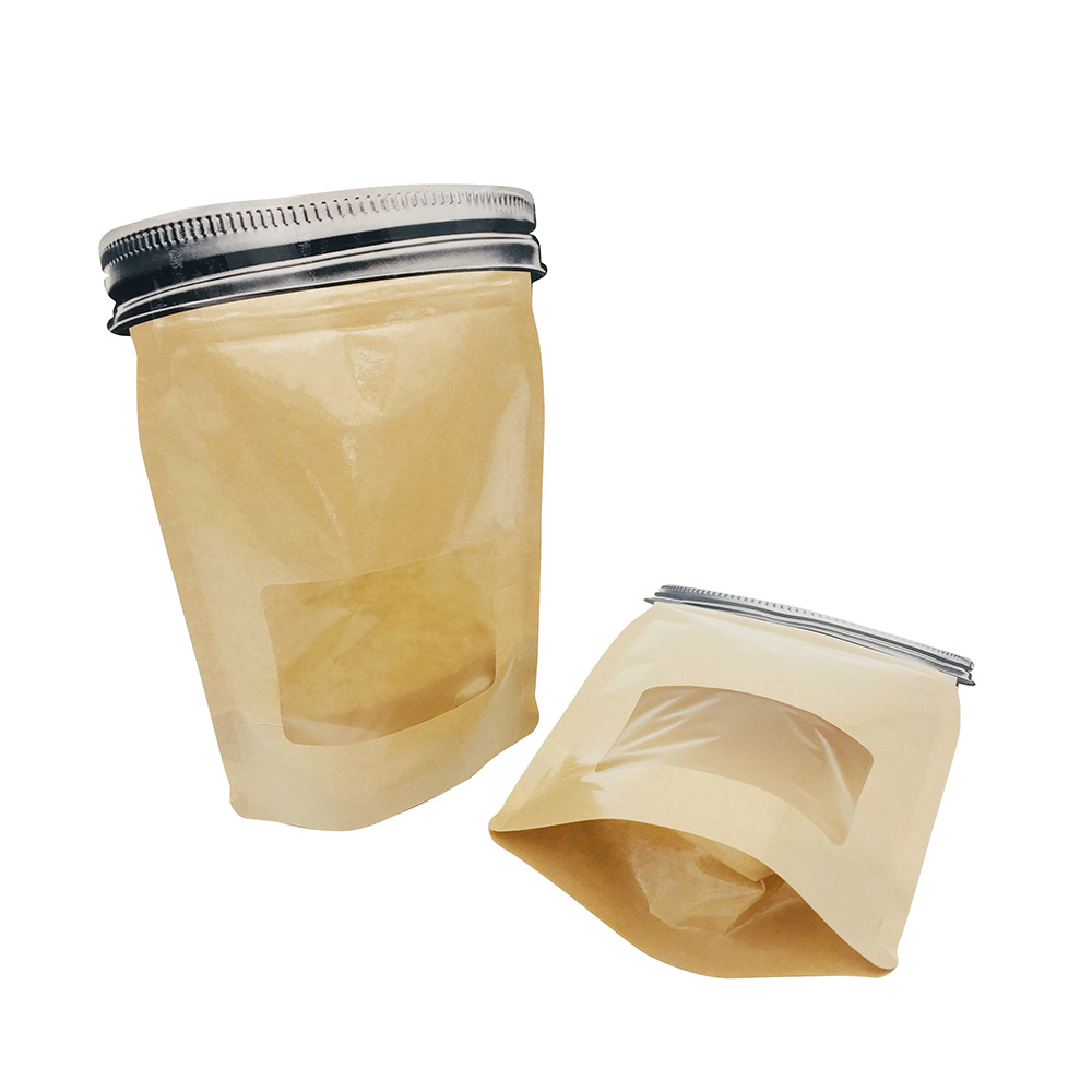Custom Shaped Snack Package Bag with Window and Zipper
