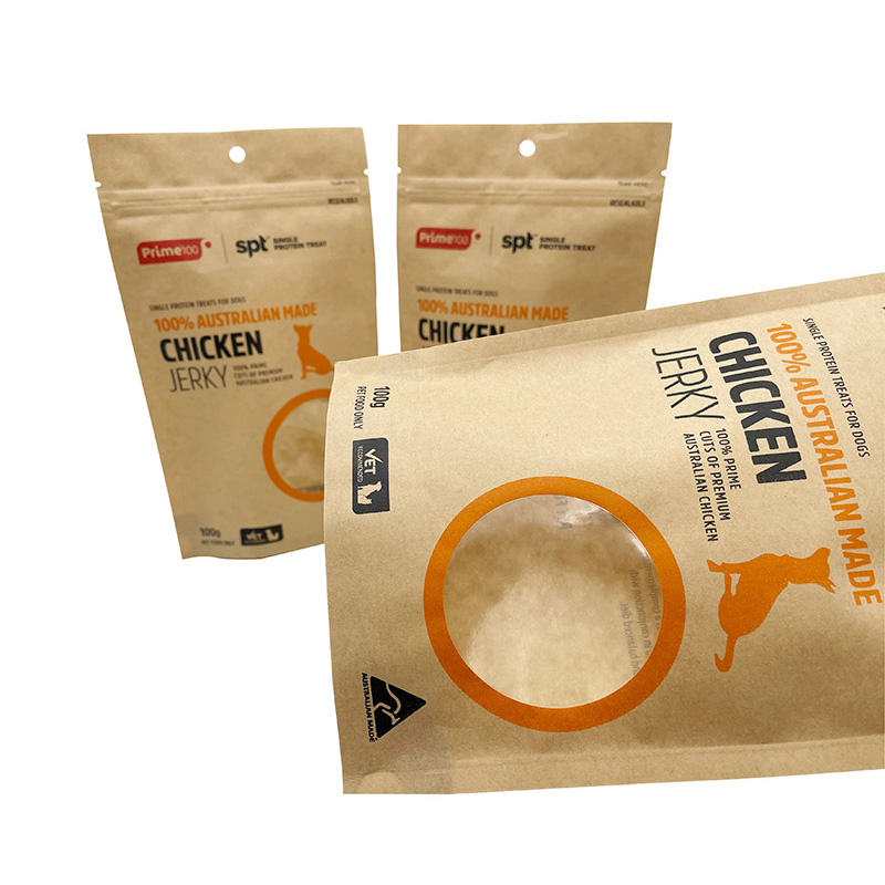 100g Capacity Stand Up Pouch with Window and Zipper
