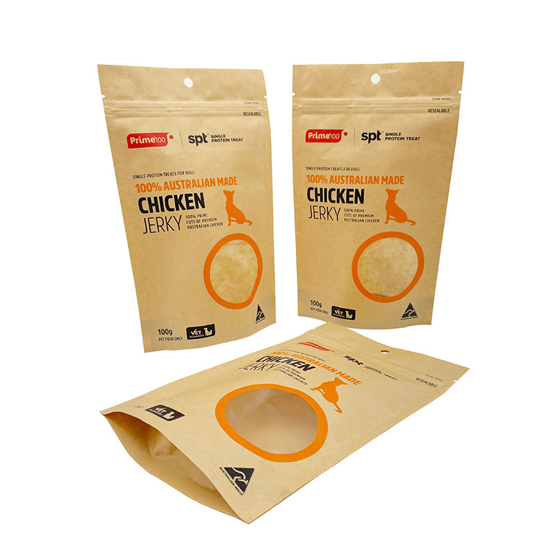 100g Capacity Stand Up Pouch with Window and Zipper