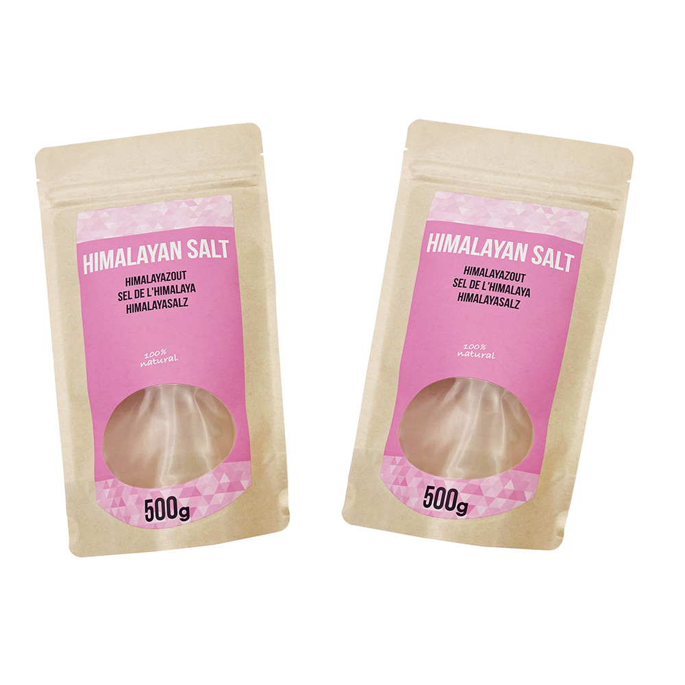 500g Capacity Kraft Stand Up Bags with Window
