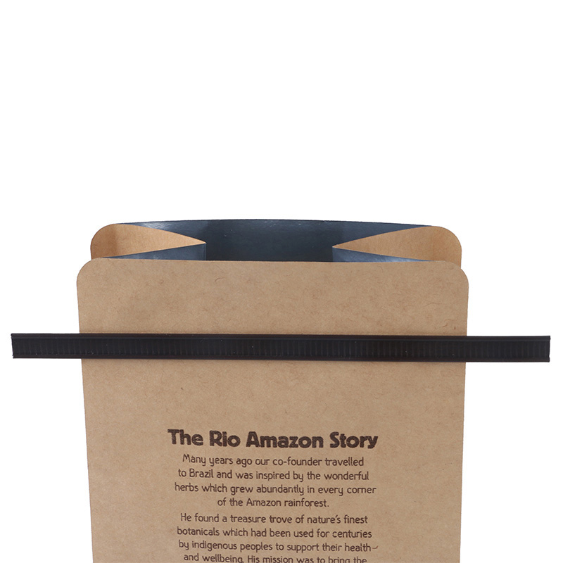 Brown Kraft Paper Flat Bottom Pouch with Zipper