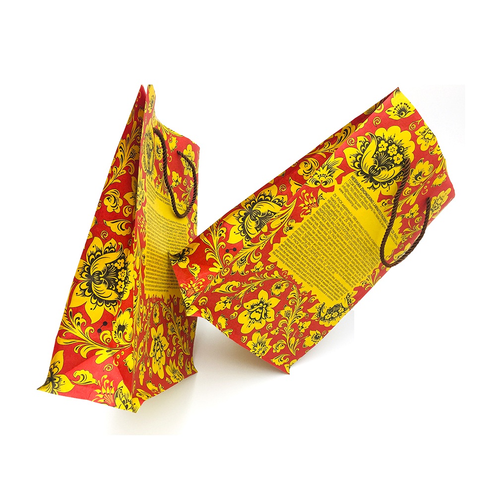 Customized Pattern Kraft Paper Gift Bag with Handle