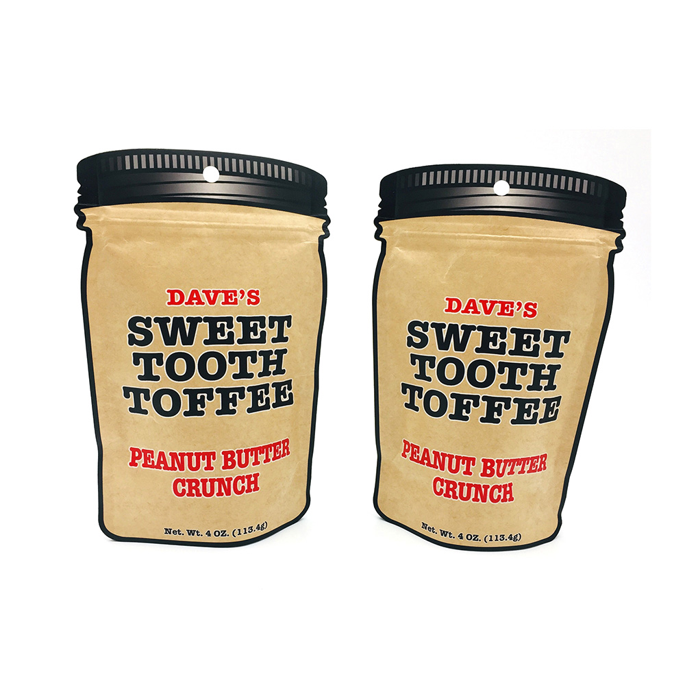 Custom Shaped Kraft Paper Snack Package Bag
