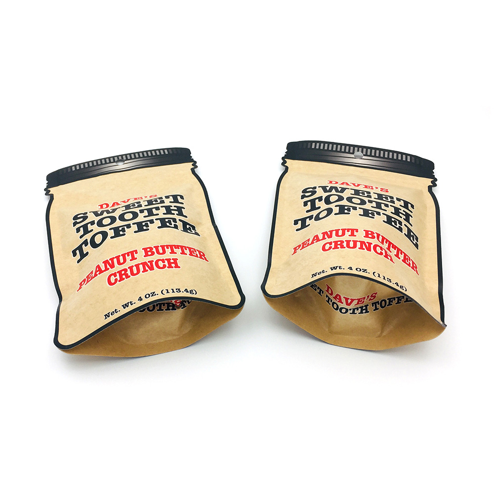 Custom Shaped Kraft Paper Snack Package Bag