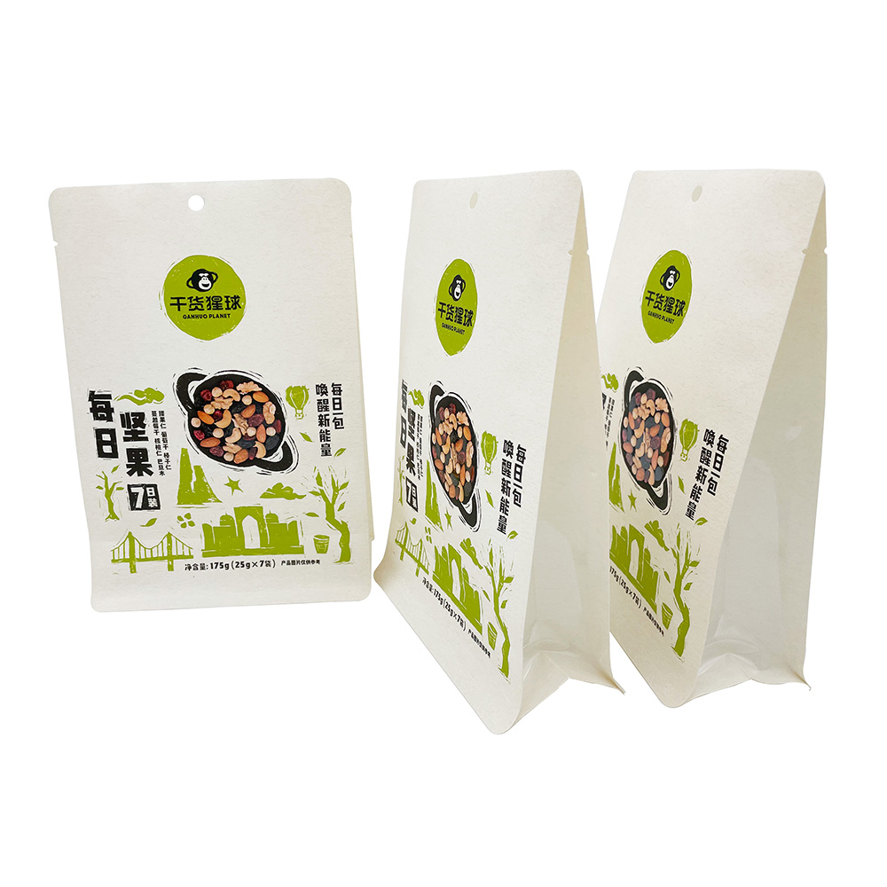 Kraft Paper Stand Up Pouch with Flat Bottom