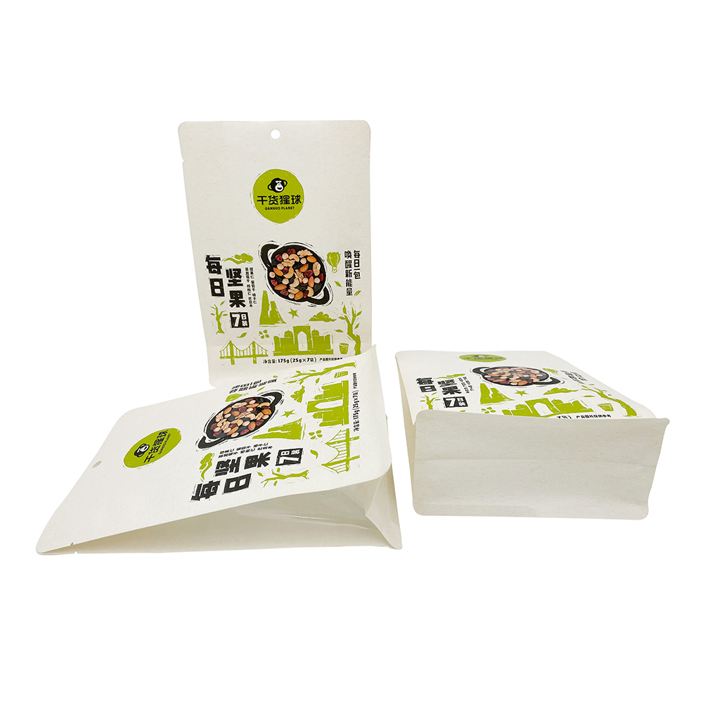 Kraft Paper Stand Up Pouch with Flat Bottom