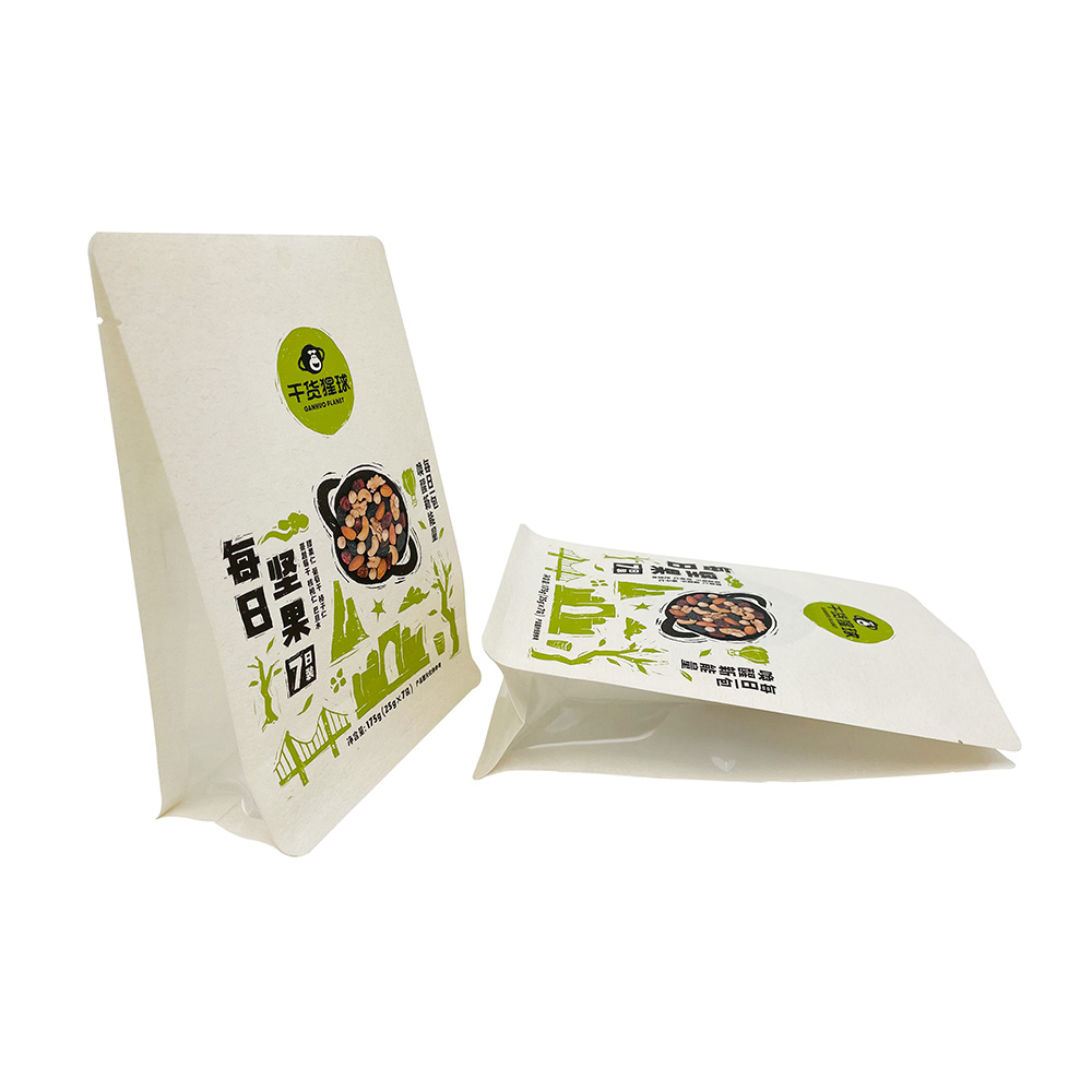 Kraft Paper Stand Up Pouch with Flat Bottom