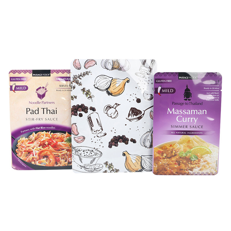 High Barrier Hot Fill Aluminum Foil Stand Up Packaging Pouch