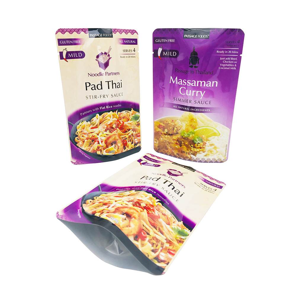 Stand Up Hot Fill Aluminum Foil Packaging Pouch