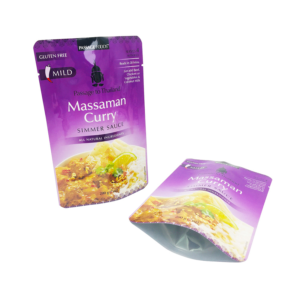 Stand Up Hot Fill Aluminum Foil Packaging Pouch