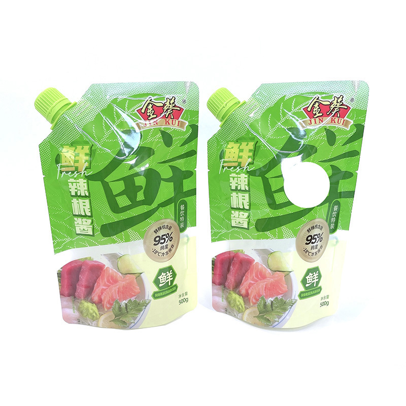 Plastic Packaging Sauce Pouch with Spout