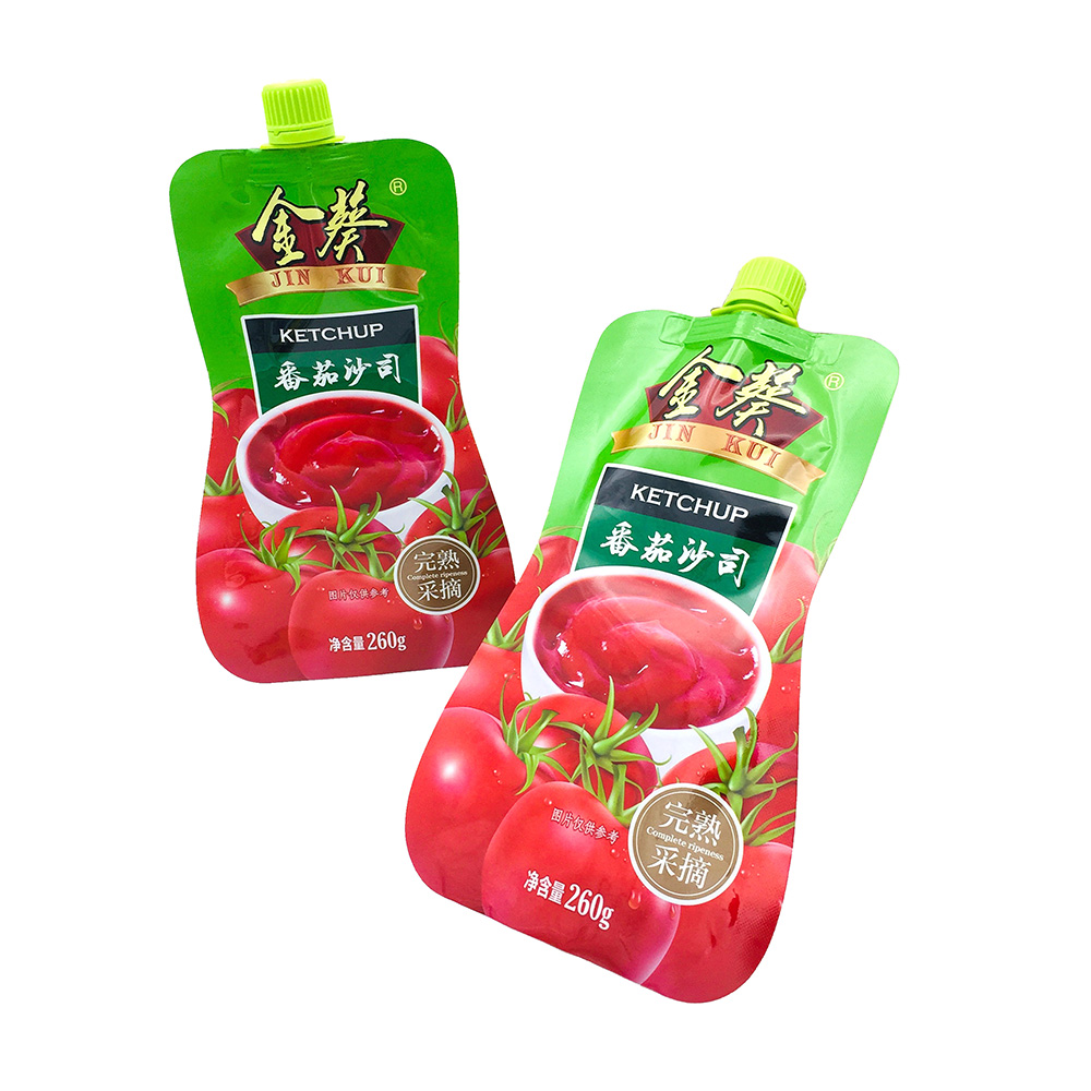 Stand Up Tomato Sauce Packaging Spout Pouch