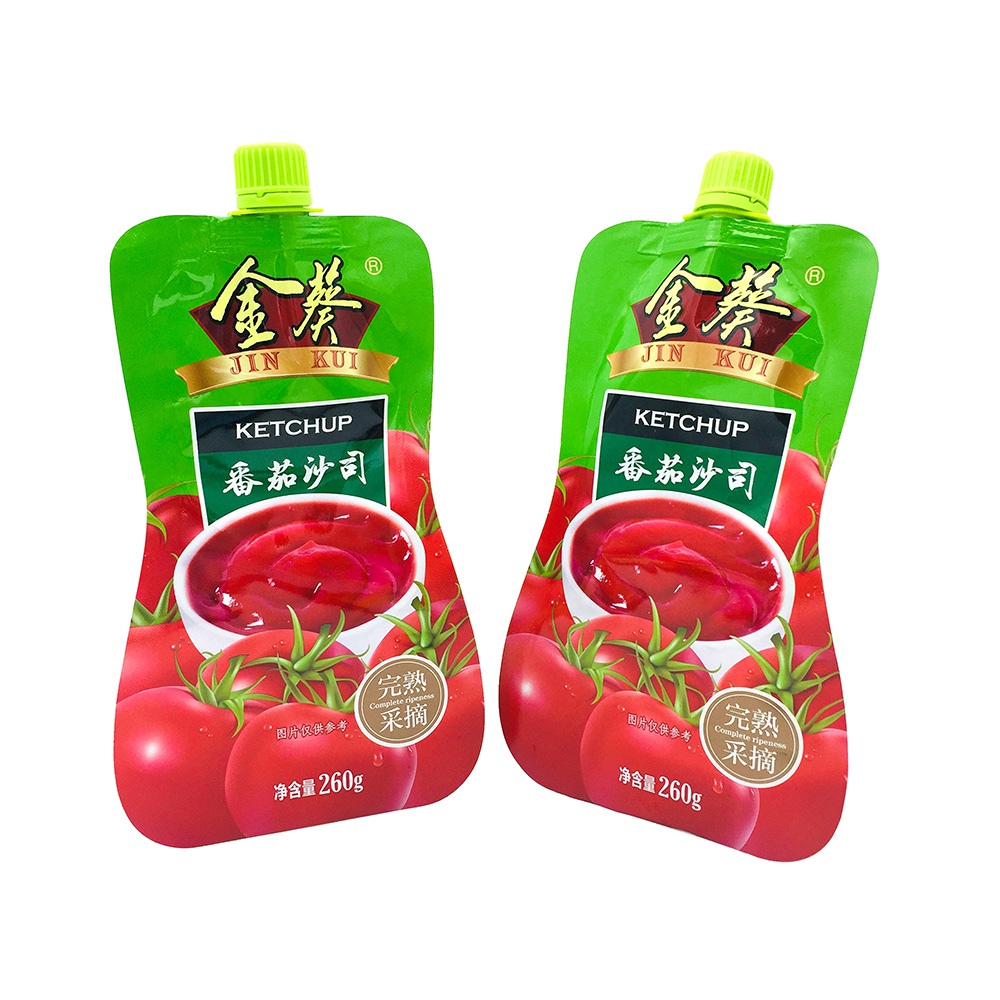 Stand Up Tomato Sauce Packaging Spout Pouch