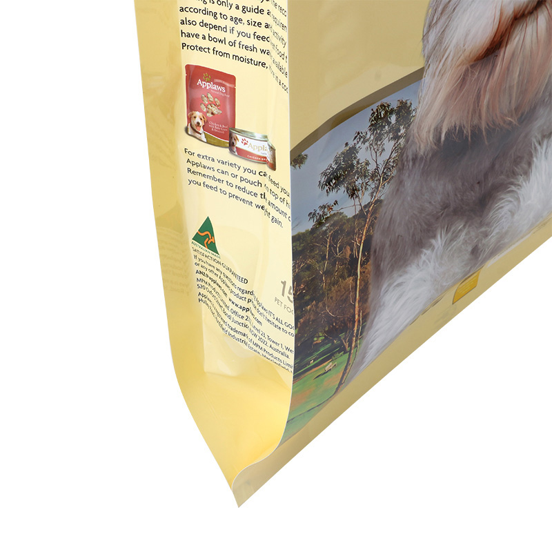 Custom 15kg Dog Food Packaging Quad Seal Pouch
