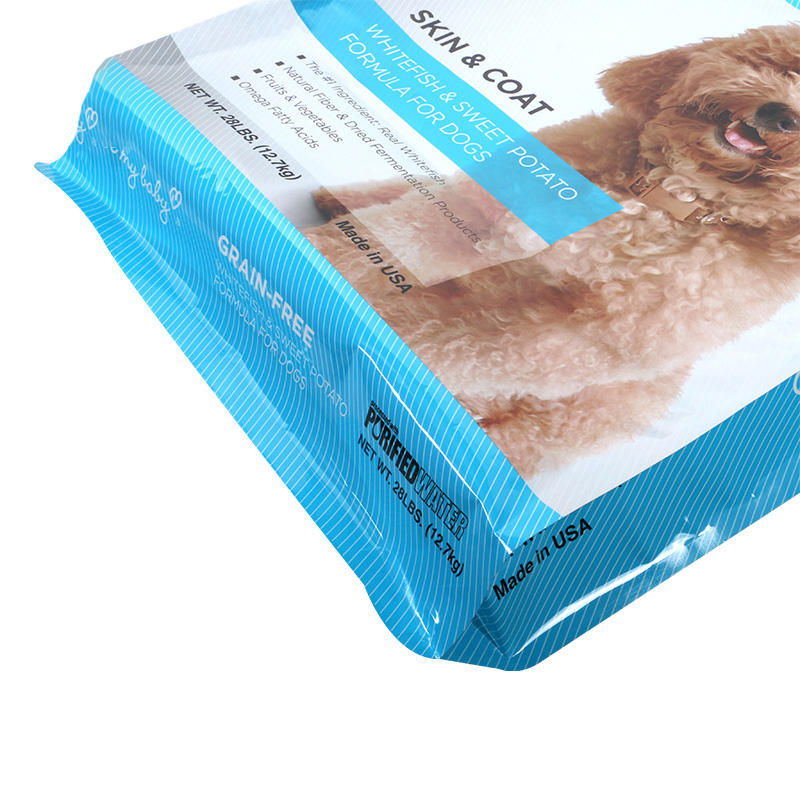 Pet Food Packaging Large Bag Quad Seal Pouch