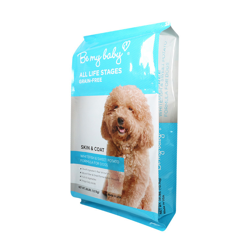 Pet Food Packaging Large Bag Quad Seal Pouch
