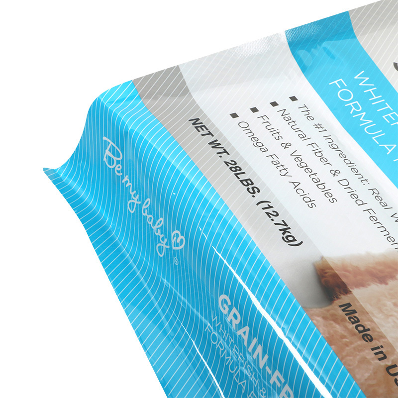 Pet Food Packaging Large Bag Quad Seal Pouch
