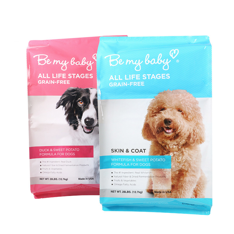 Pet Food Packaging Large Bag Quad Seal Pouch