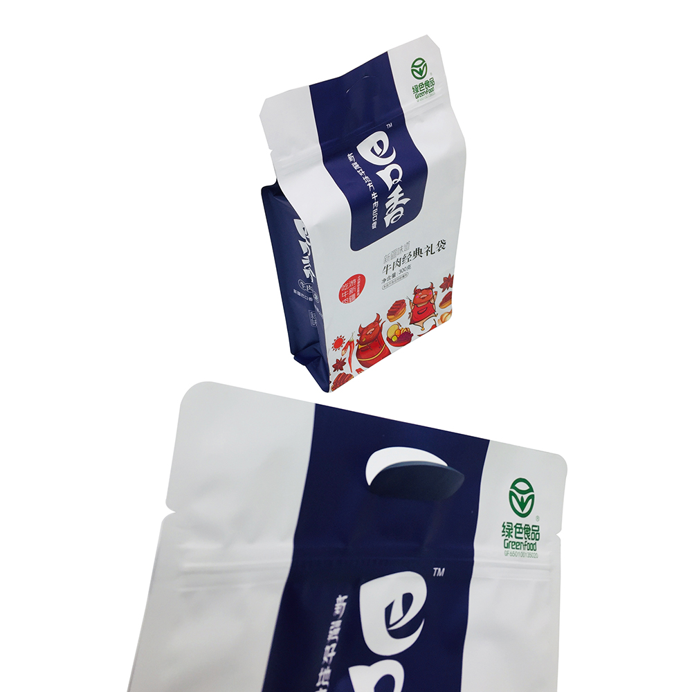 Zipper Flat Bottom Stand-up Pouch for Snacks