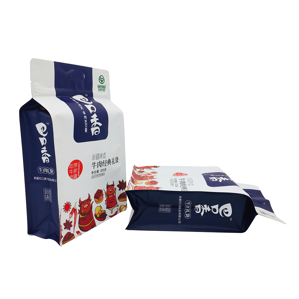 Zipper Flat Bottom Stand-up Pouch for Snacks