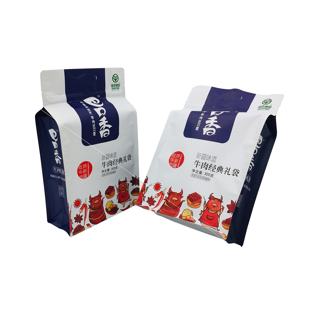 Zipper Flat Bottom Stand-up Pouch for Snacks