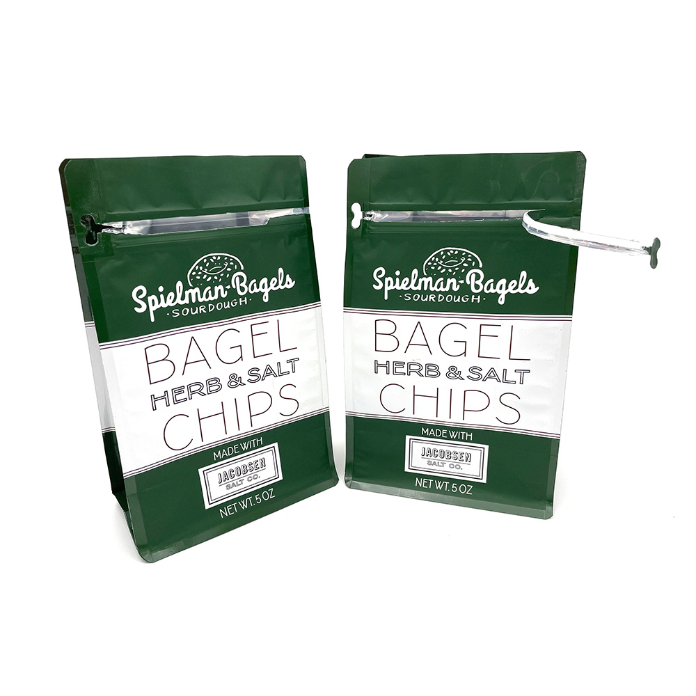 Snack Packaging Square Bottom Pouch with Zipper