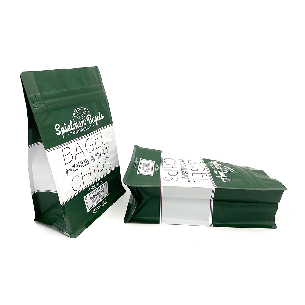 Snack Packaging Square Bottom Pouch with Zipper