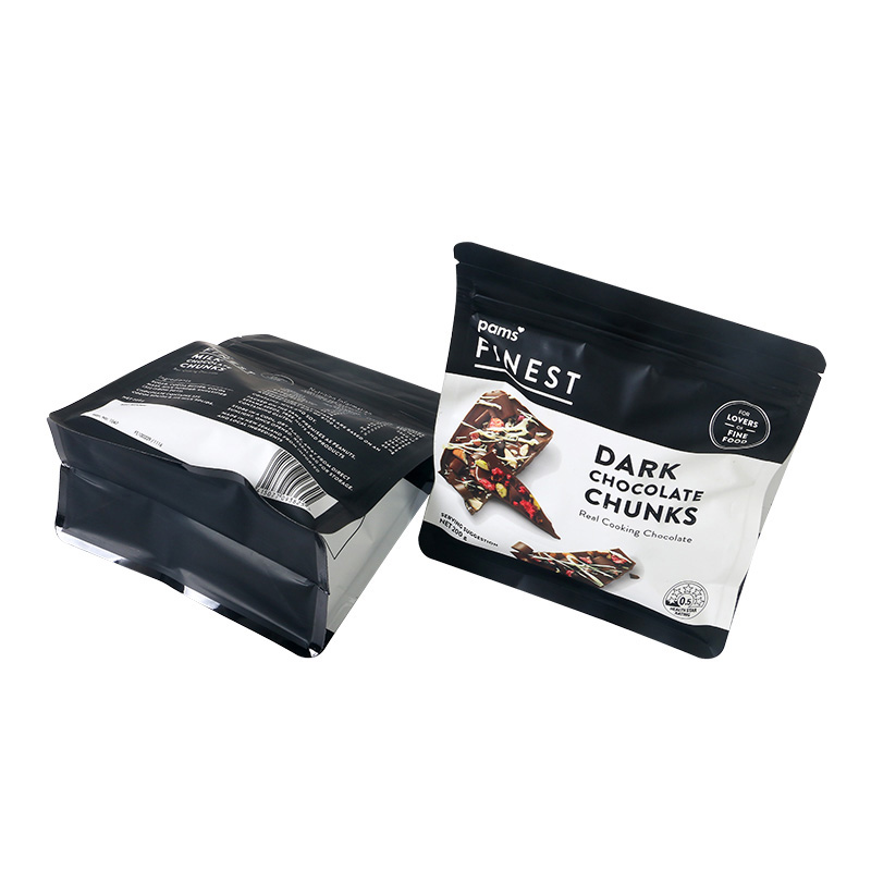Plastic Packaging Snacks Flat Bottom Pouch with Zipper