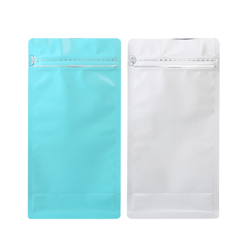 Custom Print Aluminum Foil Flat Bottom Pouch with Zipper