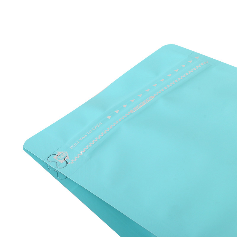 Custom Print Aluminum Foil Flat Bottom Pouch with Zipper