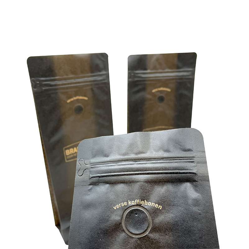Zipper Flat Bottom Pouch  for Coffee Beans Packaging