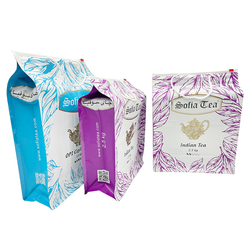 Zipper Flat Bottom Stand Up Pouch with Handle