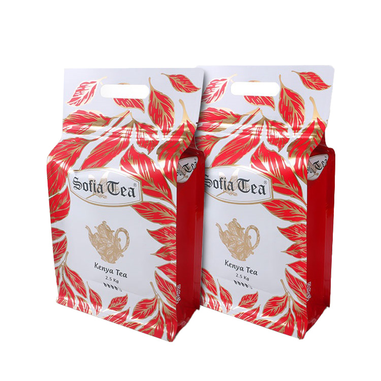 Flat Bottom Stand Up Zipper Tea Pouch