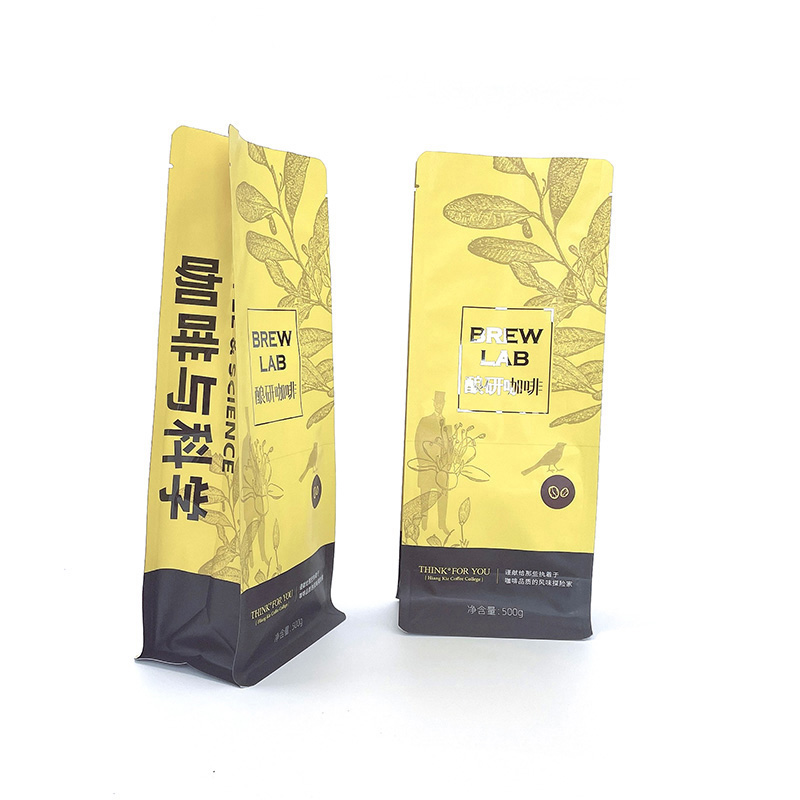 Flat Bottom Aluminum Foil Eight Side Seal Pouch