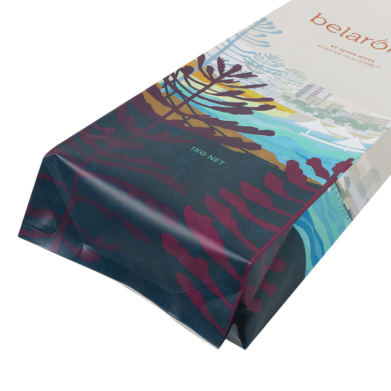 Coffee Bean Side Gusset Packaging Pouch with Valve