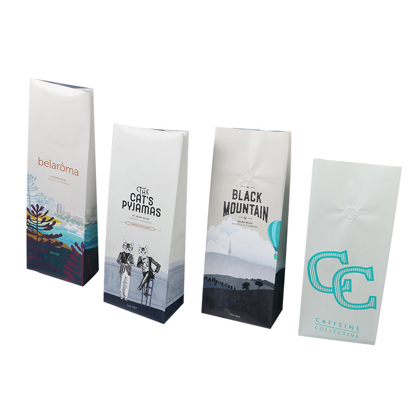Coffee Bean Side Gusset Packaging Pouch with Valve
