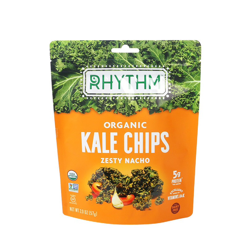 Composite Aluminum Foil Kale Chips Stand Up Bags