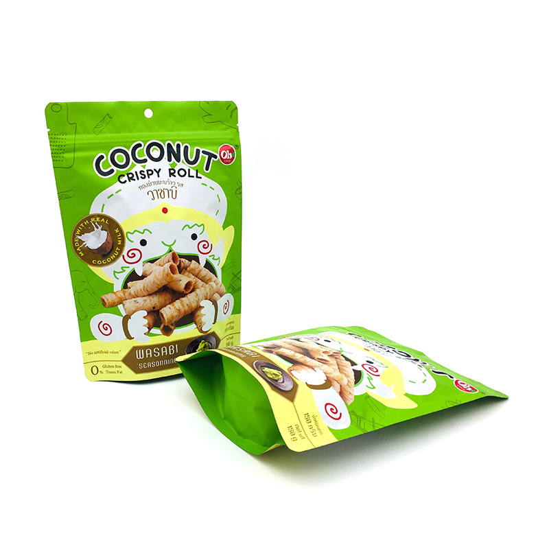 Recyclable Aluminum Foil Plated Snacks Doypack
