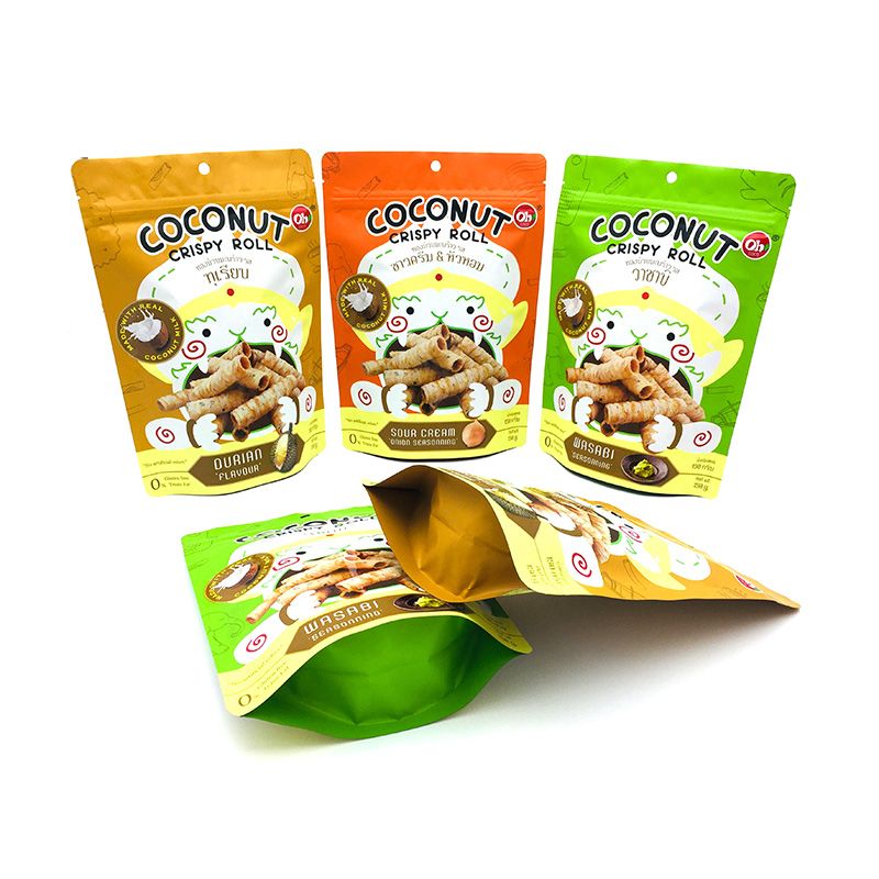 Recyclable Aluminum Foil Plated Snacks Doypack