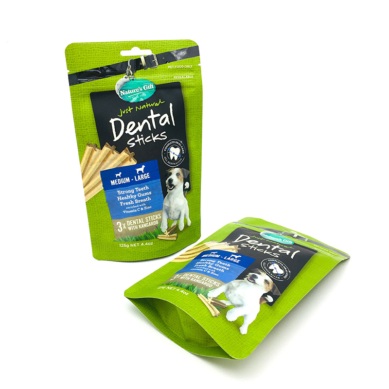 Matte Glossy Printing Pet Snacks Zipper Pouch