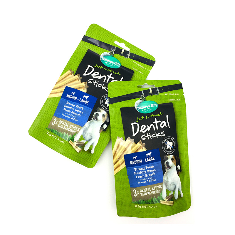 Matte Glossy Printing Pet Snacks Zipper Pouch