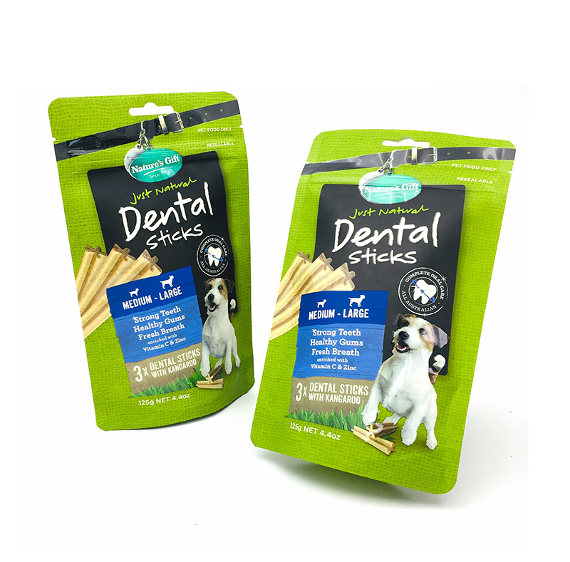 Matte Glossy Printing Pet Snacks Zipper Pouch