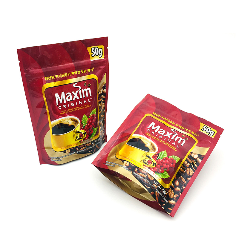 Stand Up Coffee Aluminum Foil Pouch with Zipper
