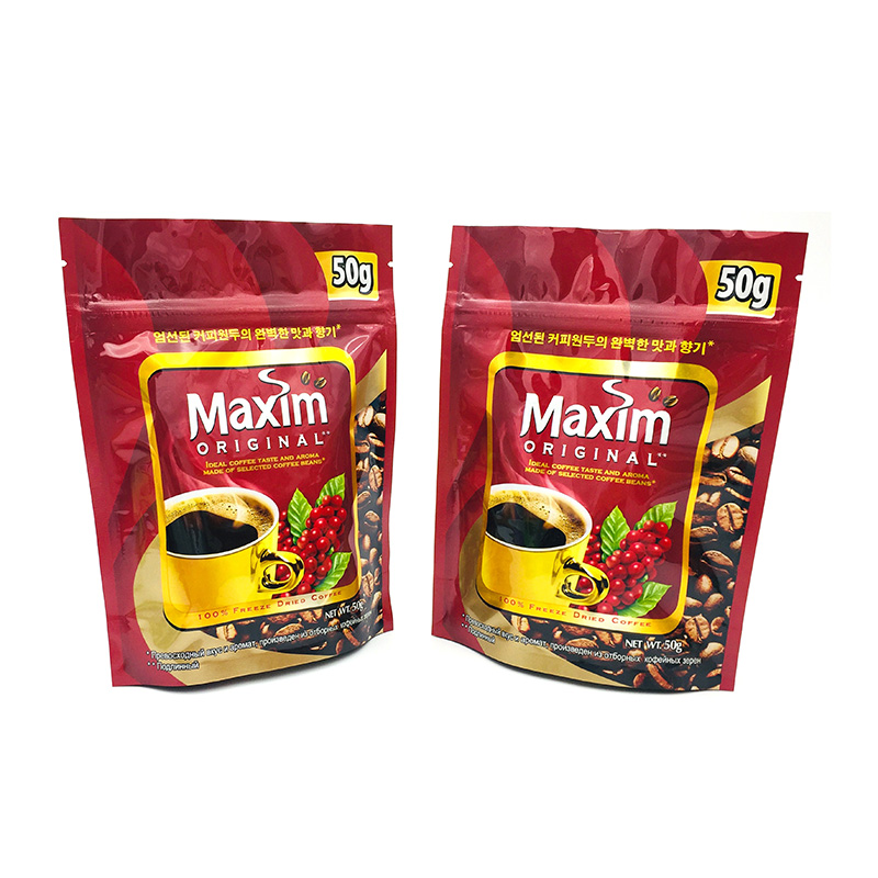 Stand Up Coffee Aluminum Foil Pouch with Zipper