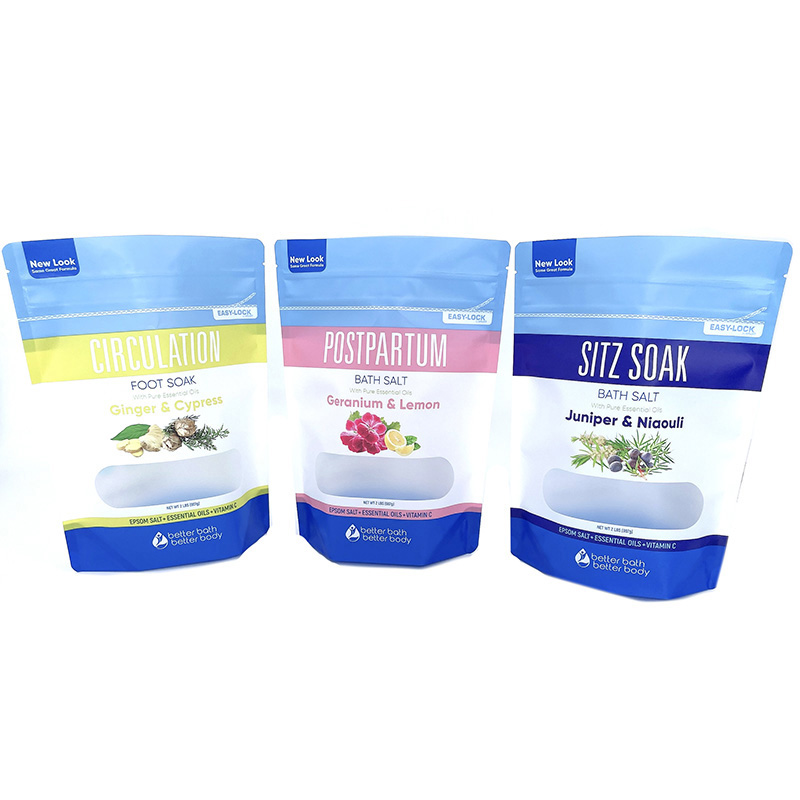 Food Packaging Flat Bottom Bag with Velcro Zipper