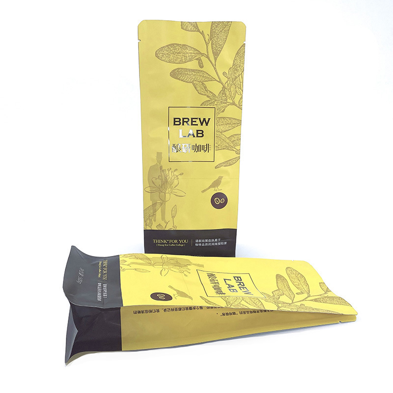 Custom Zipper Flat Bottom Coffee Bags