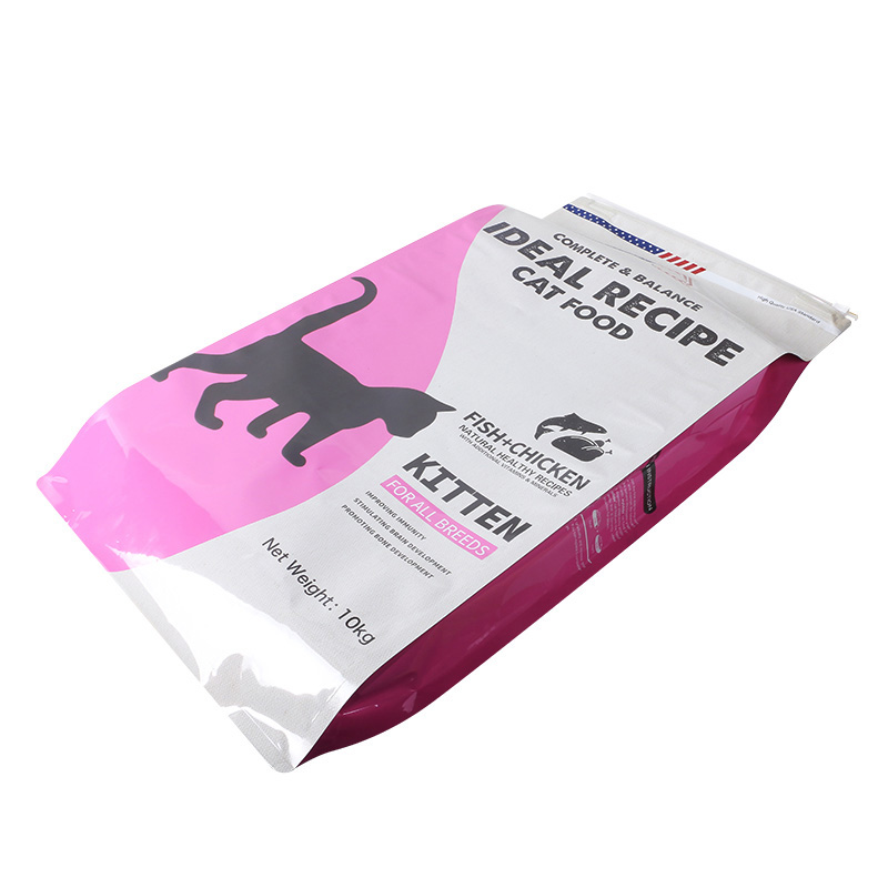 Cat Food White Bag with Slider Zipper