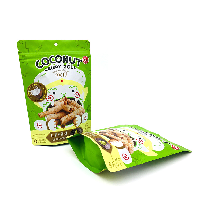 Plastic Waterproof Zipper Pouch for Food Packaging